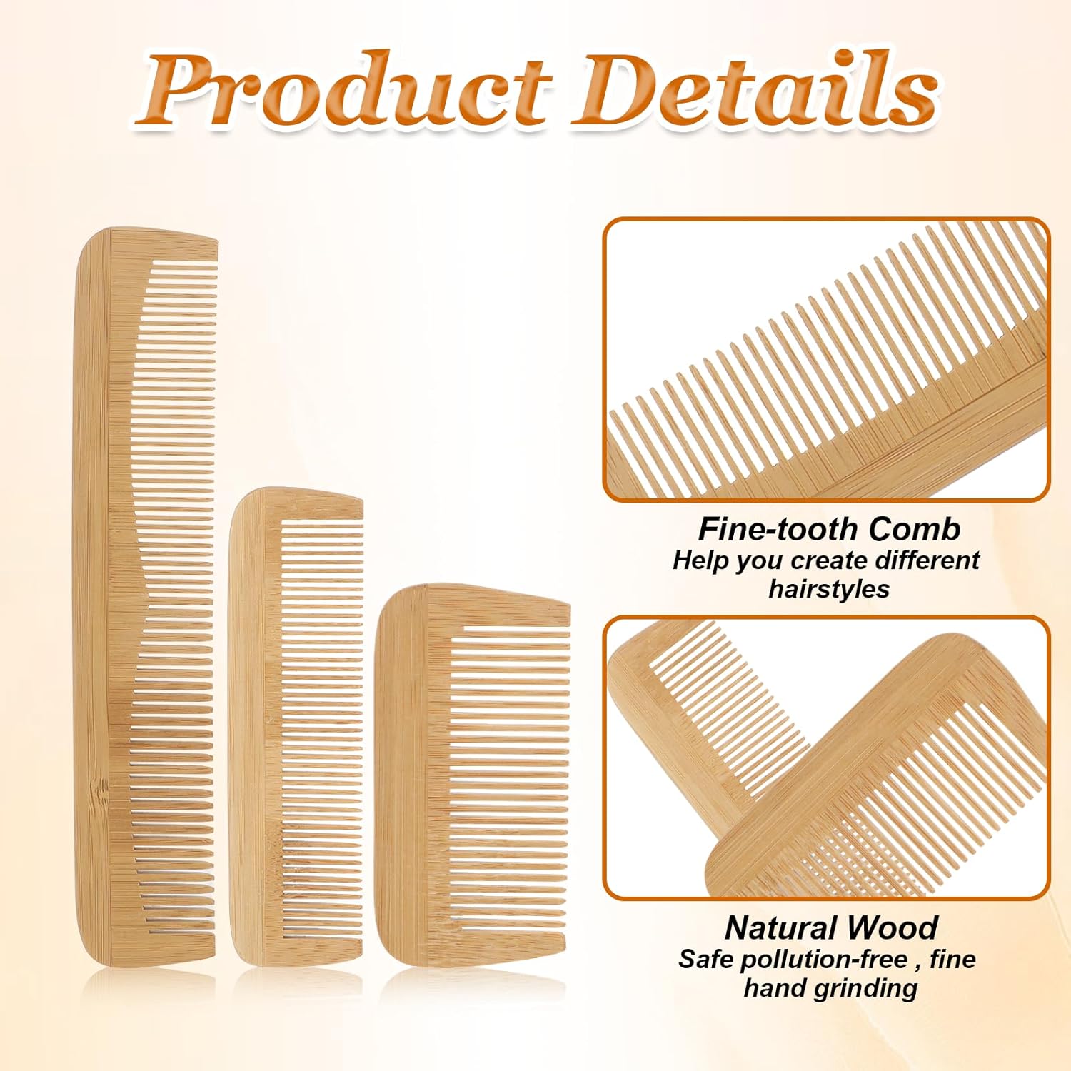 Sandalwood Hair Combs