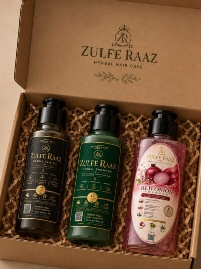 Zulfe Raaz Complete Hair Care Box deal 3 in 1 set