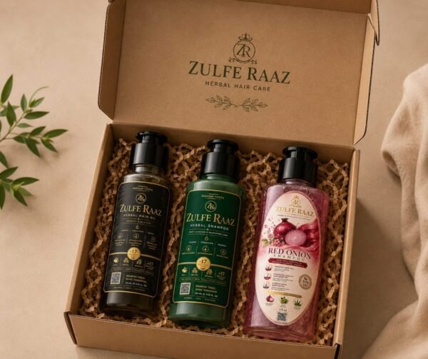 Zulfe Raaz Complete Hair Care Box deal 3 in 1 set